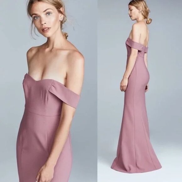 LIKELY Bartolli Off-the-Shoulder Nostalgia Rose Mermaid Evening Gown NWT Size 6 - Picture 3 of 17